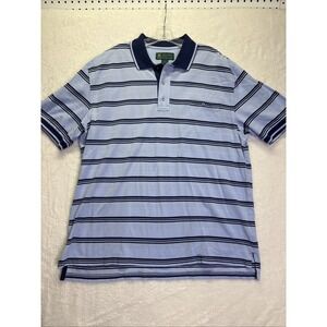 Brooks Brothers St Andrews Links Short Sleeve Polo Golf Shirt Men's XL Blue